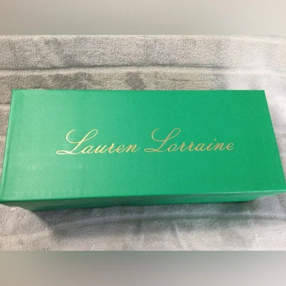 Lauren Lorraine Black Embellished Pointed Toe Ballet Flats Size 8 - Picture 10 of 11